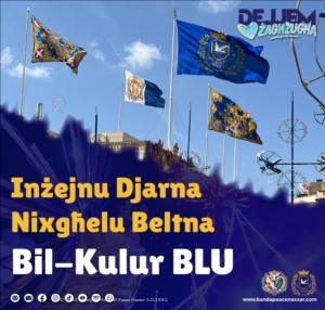Inżejnu Djarna - Nixgħelu Beltna bil-kulur BLU