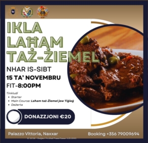 Ikla Laħam taż-Żiemel - Nhar is-Sibt 15 ta' Novembru