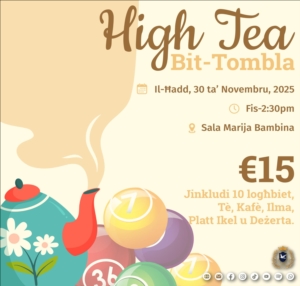 𝗛𝗶𝗴𝗵 𝗧𝗲𝗮 𝗯𝗶𝘁-𝗧𝗼𝗺𝗯𝗹𝗮 - 30 ta' Novembru