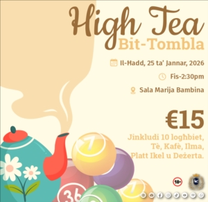 High Tea bit-Tombla - 25 ta' Jannar