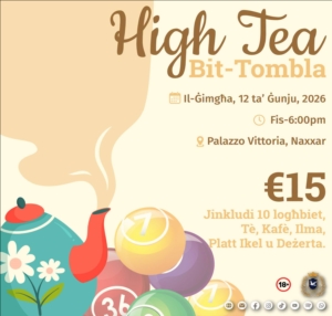 High Tea bit-Tombla - 12 ta' Ġunju
