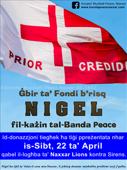 Ġbir ta' Fondi b'risq NIGEL mis-Soċjeta' Peace