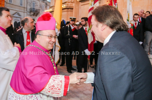 Il-President tas-Soċjeta jagħti merħba lill-Arcisqof Elett, Mons. Charles Scicluna