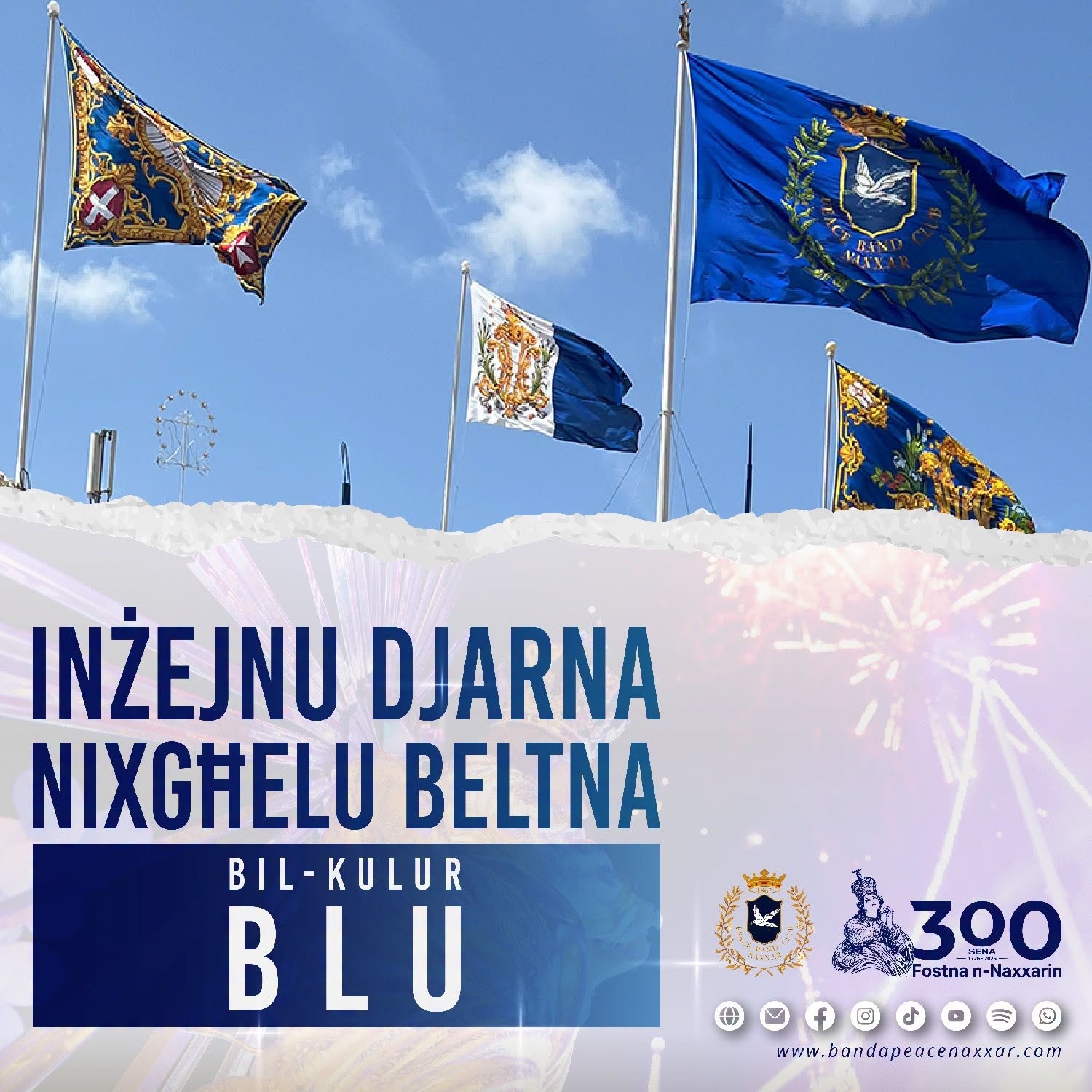 Inżejnu Djarna Nixgħelu Beltna bil-kulur BLU